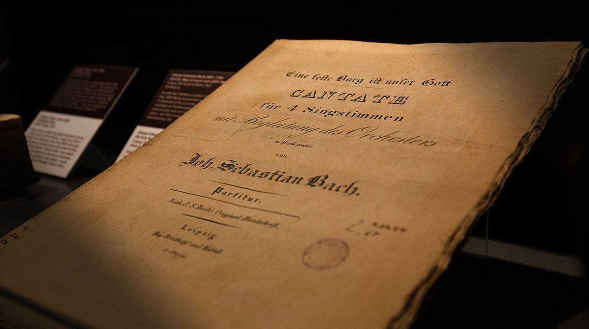 Sheet of music from Bach